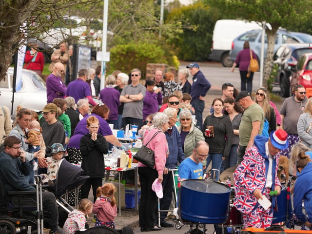 Coronation street party in Lime Tree Avenue, Findon Valley