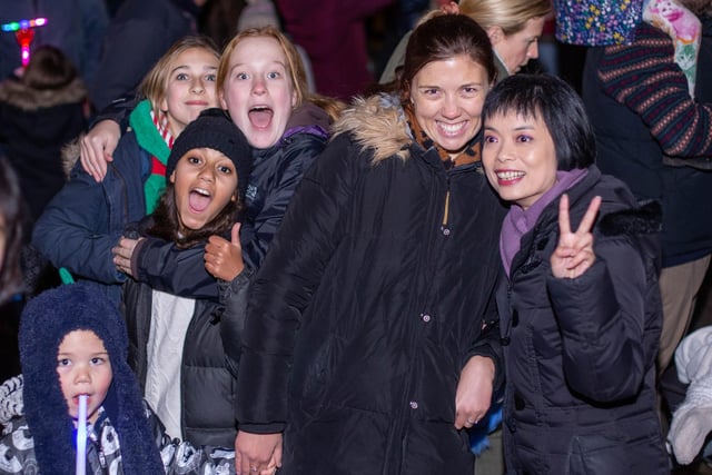 Families enjoying the event, Emsworth Christmas lights on Friday, December 2.