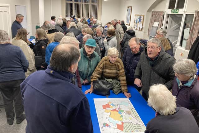 More than 100 people attended an in-person consultation to discuss the hundreds of new homes proposed for Ringmer at Ringmer Village Hall on Wednesday, January 17