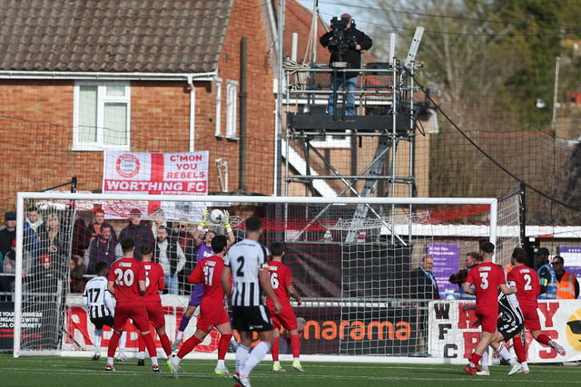 Worthing take on Bath City in front of the TNT Sports cameras at Woodside Road
