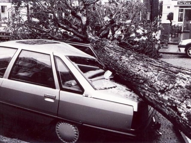 The aftermath of the Great Storm in Eastbourne