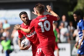 Joan Luque has got Worthing back to 2-1 - but that was as good as it got for the Reds | Picture: Mike Gunn