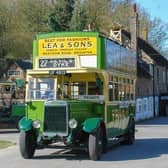 This bus is historically significant because it is one of the first buses built on a specially-designed low chassis, enabling passengers to board via a platform that was much lower than had previously been available. Picture: Amberley Museum