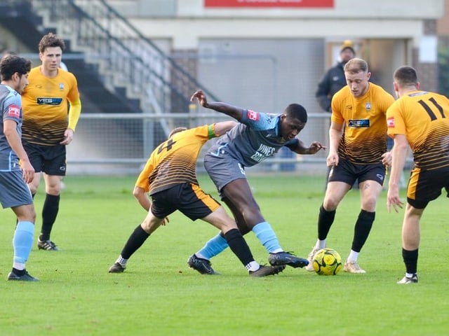 Littlehampton Town and Three Bridges played out a seven-goal thriller at The Sportsfield on Saturday with the home side coming out on top 4-3. Photographer Stephen Goodger was there to catch the action