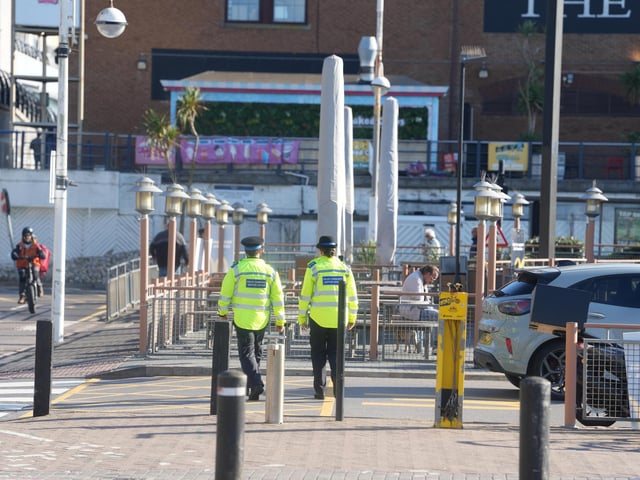 A man has been arrested on suspicion of attempted murder after two men were seriously injured at Brighton Marina, police said. Picture: Eddie Mitchell