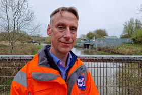Chris Braham, head of Wastewater Asset Strategy and Planning, Southern Water, with Hardham Water Supply Works in the background