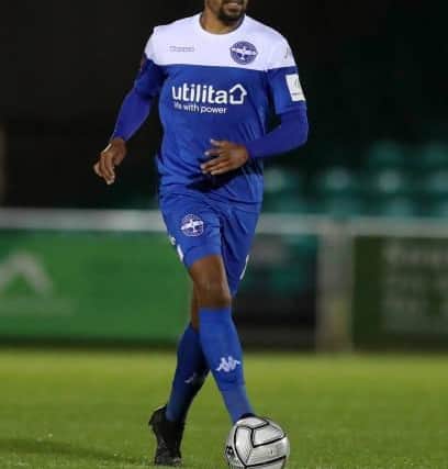 Eastbourne Borough new boy Alex Wynter in action for former Eastleigh in 2020. Picture by Naomi Baker/Getty Images