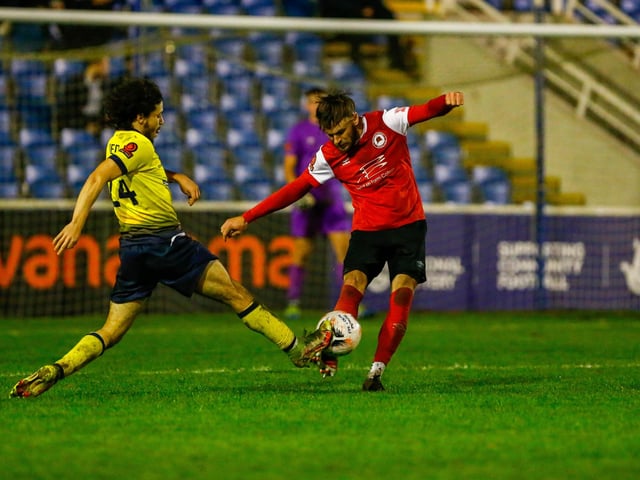 Action from Eastbourne Borough's draw at Farnborough