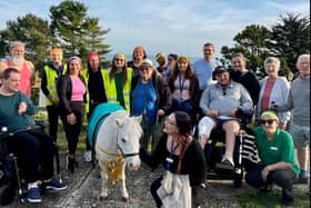Chaseley Trust residents and walkers with Rosie the pony