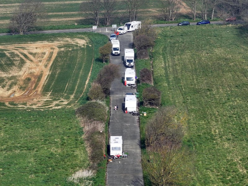 Photos taken on Tuesday (March 25) show more caravans have arrived at the site.