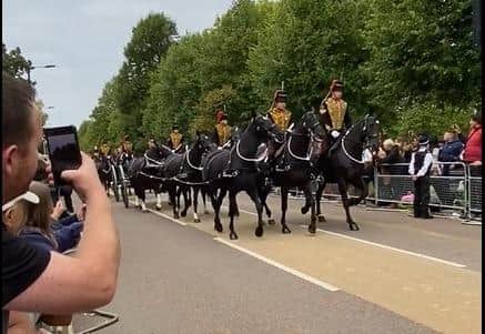 The Royal Horse Artillery in Hyde Park, ahead of the funeral procession