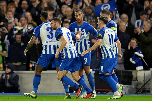 Joao Pedro scored twice from the penalty spot but Albion lost 3-2 against AEK Athens in the Europa League (Photo by Mike Hewitt/Getty Images)