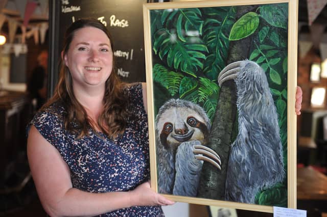 An exhibition and art workshop by Burgess Hill Artists took place at the Woolpack pub on Saturday, July 6. Holly Sellors.