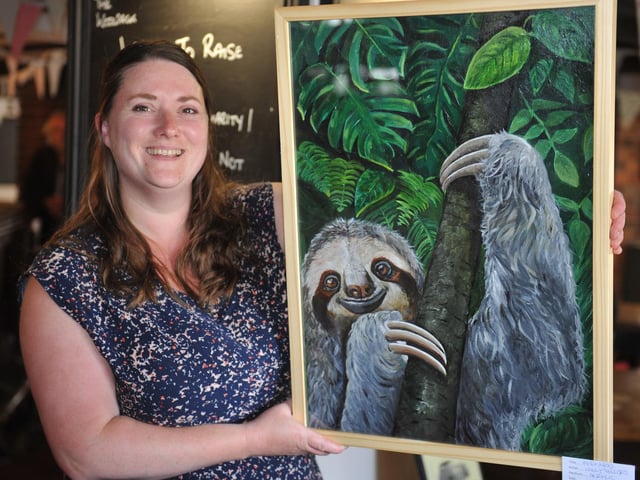 An exhibition and art workshop by Burgess Hill Artists took place at the Woolpack pub on Saturday, July 6. Holly Sellors.