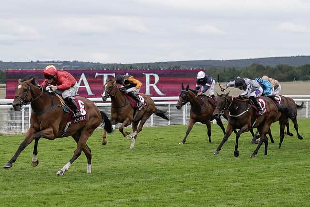 Jason Hart riding Highfield Princess to victory in The King George Qatar Stakes (Photo by Alan Crowhurst/Getty Images)
