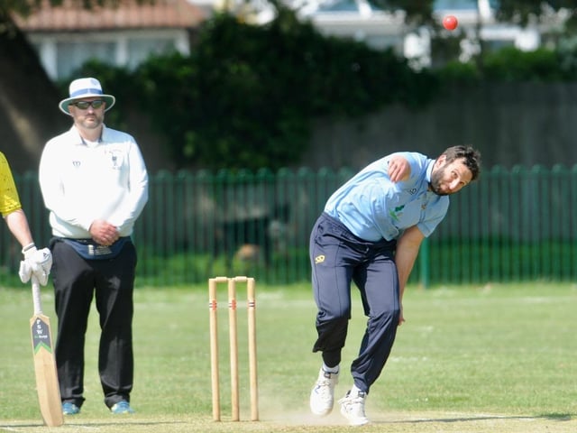 Action from the Sussex Cricket League Division 2 clash between Worthing v Burgess Hill. Picture by Stephen Goodger
