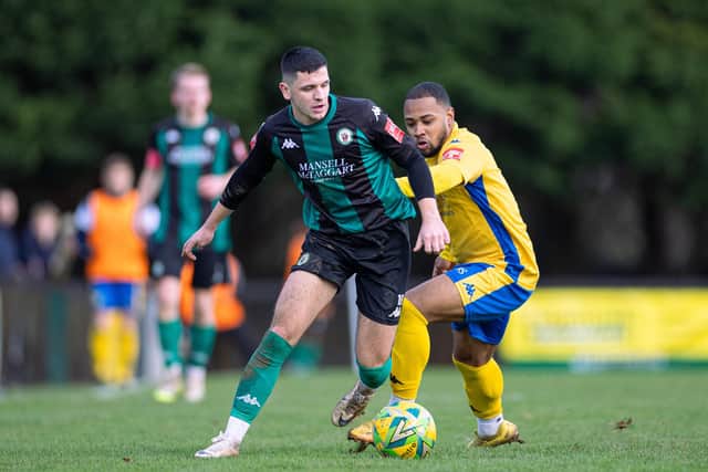 Lancing and Burgess Hill Town go toe to toe | Picture: Eva Gilbert