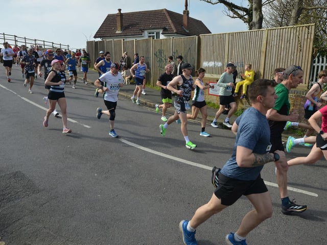 Action in the 2026 Hastings Half Marathon