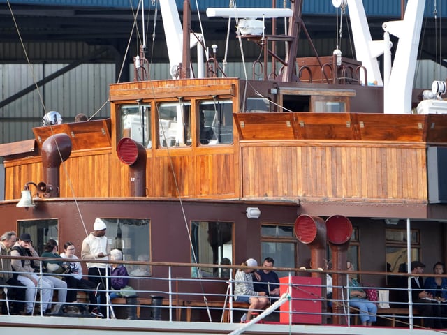 Amazing, stunning, emotional - the large crowd that stood on Kingston Beach to watch the world’s last seagoing paddle steamer make its inaugural visit to Shoreham was visibly moved by the sight of the Waverley making its way in and out of the harbour on Wednesday, September 13.