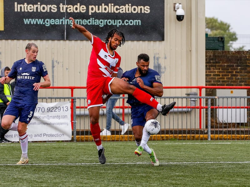 Images from Eastbourne Borough's 2023-24 season opener, a 1-0 National South home win over Hampton and Richmond