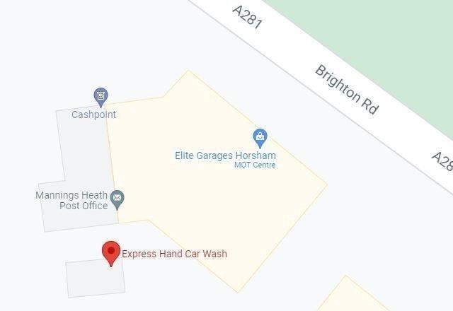 Express Hand Car Wash in Brighton Road, Horsham, is rated 4.6 out of 5 from 16 Google reviews.