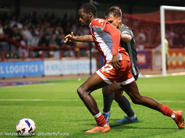 Crawley Town drew 1-1 with MK Dons at the Broadfield Stadium - here are fans, actions and goal celebrations