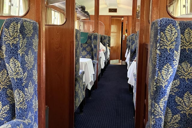 Interior of Coach B on the Pullman Dining coach