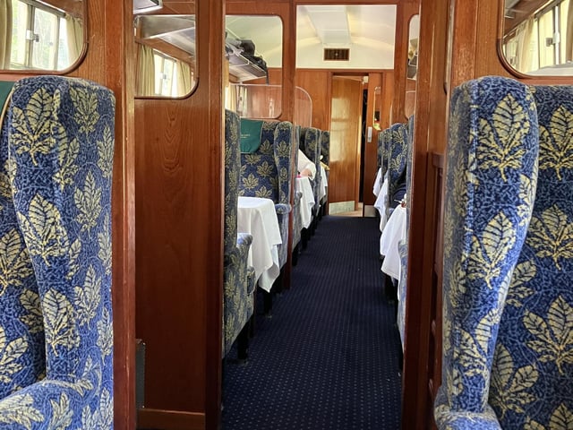 Interior of Coach B on the Pullman Dining coach