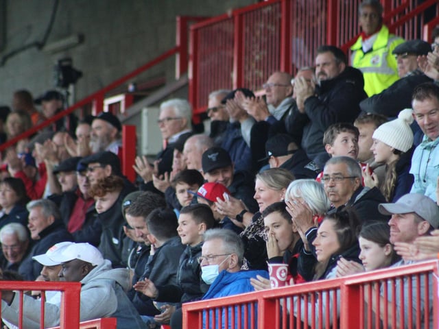 Action from Crawley Town's 2-1 win over Newport County. Picture by Cory Pickford