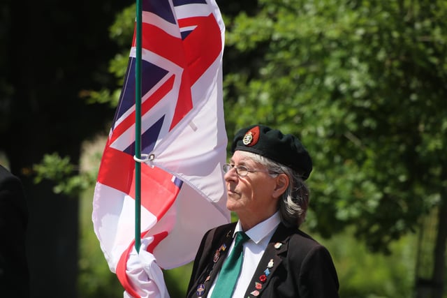 Armed Forces Day ceremony at the war memorial in Alexandra Park, Hastings. Photo by Roberts Photographic.