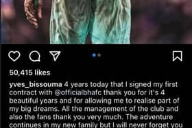 Bissouma took to Instagram to thank the club for ‘allowing him to realise a big part of his dreams’.