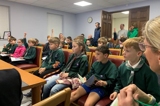 The 10th Haywards Heath Scout Group learn about local politics