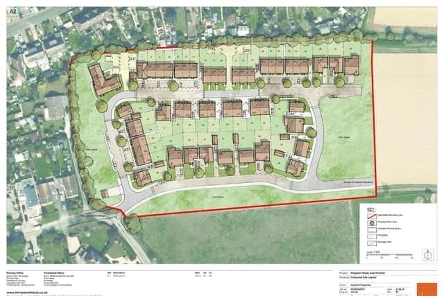 Proposed layout of the Kingston development in the East Preston Ferring gap. Photo: Seaward Properties