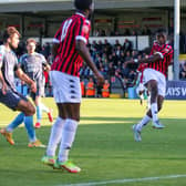 Action from Saturday's first game between Lewes and Three Bridges | Picture: James Boyes
