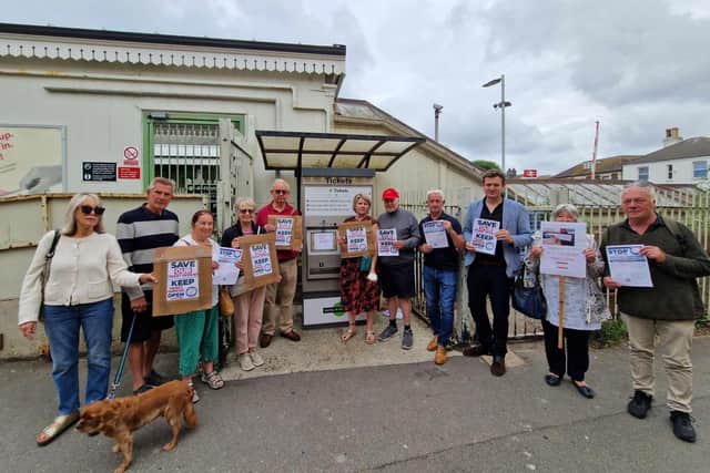 A protest was held outside Shoreham Railway Station on Thursday, July 13, with at least 200 flyers handed out to members of the public before 9am. Photo: Sussex World