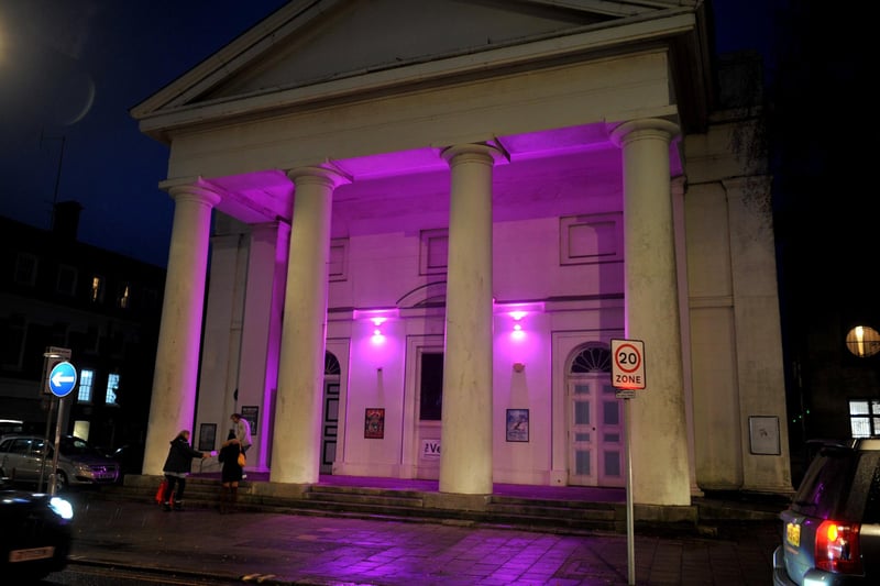 The Venue was also lit up purple for pancreatic cancer awareness day