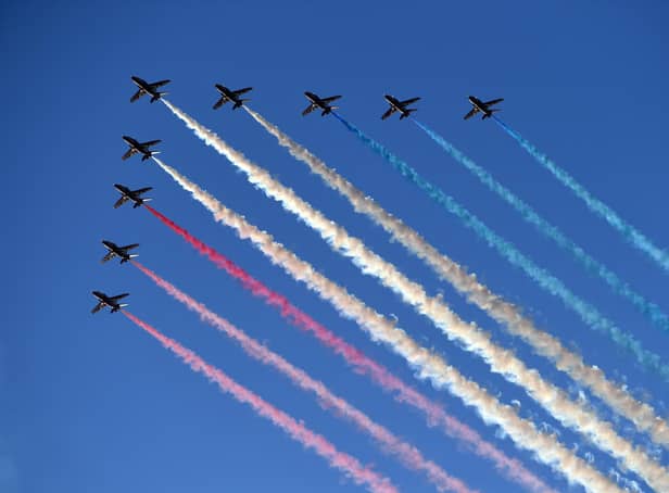The Red Arrows (Photo by DANIEL LEAL-OLIVAS/AFP via Getty Images)