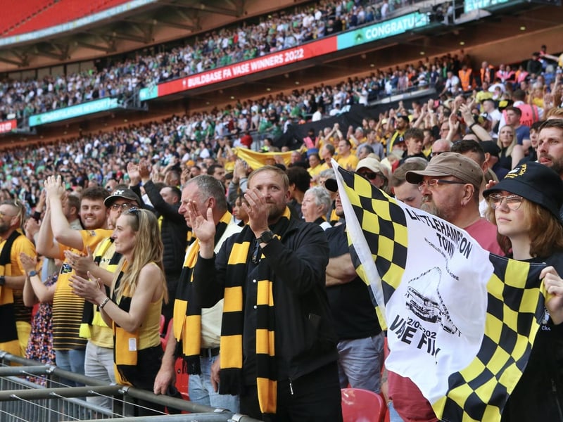 Littlehampton Town at Wembley for the 2022 FA Vase final