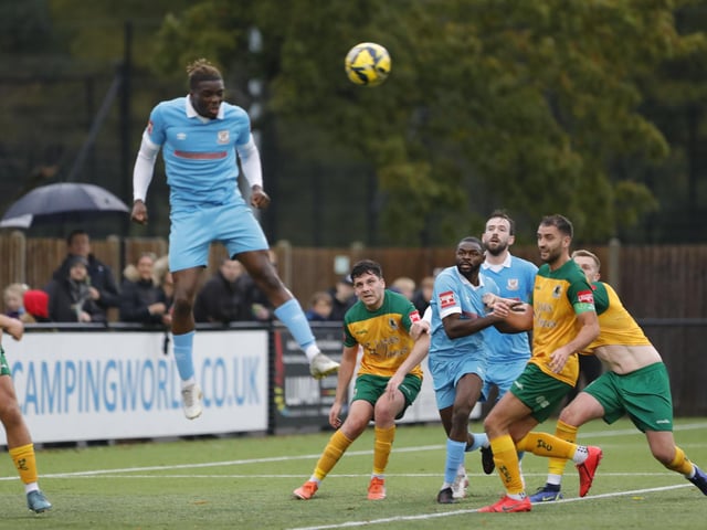 Match action from Horsham's 3-2 win over Potters Bar Town on Saturday