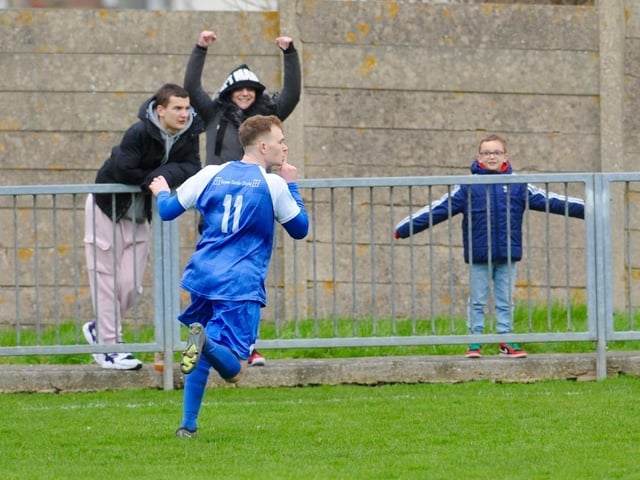 Action from Shoreham's 1-0 win over East Preston at Middle Road in division one of the SCFL