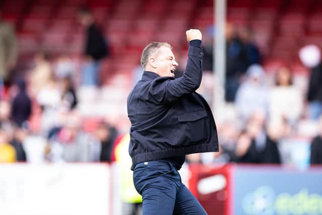 Crawley Town boss Scott Lindsey led his side to their first away win of the season at Grimsby Town. Picture: Eva Gilbert