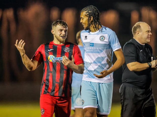 Action from Eastbourne Borough's 2-1 win at Wick in the Sussex Senior Cup