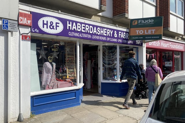 Haberdashers and Fabric in North Street showed off a pair of shining golden crowns