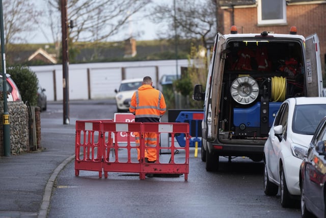 A sink hole has been spotted on Ivy Lane in Bognor Regis
