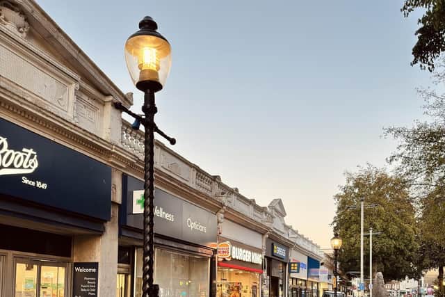 Barley sugar lamp post in Eastbourne town centre. Photo: Cllr David Small