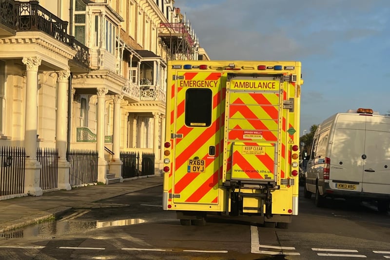 Multiple ambulances and police cars called to incident in Worthing