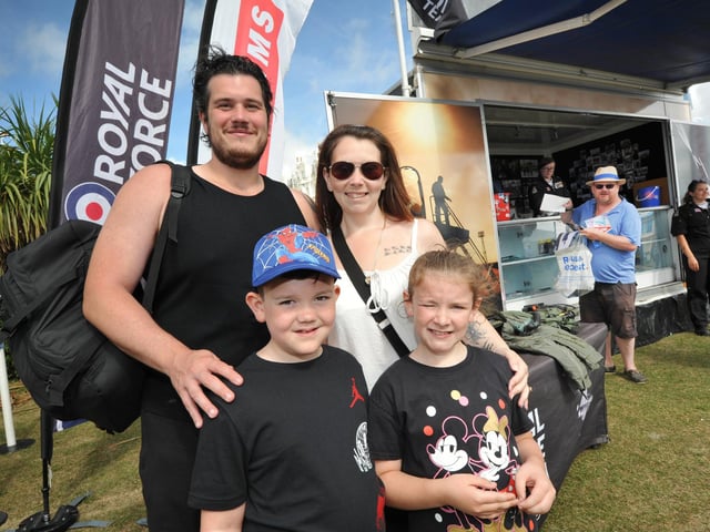 Start of Airbourne 2024 on August 15 in Eastbourne - Static displays on Western Lawns as the event opened to the public.