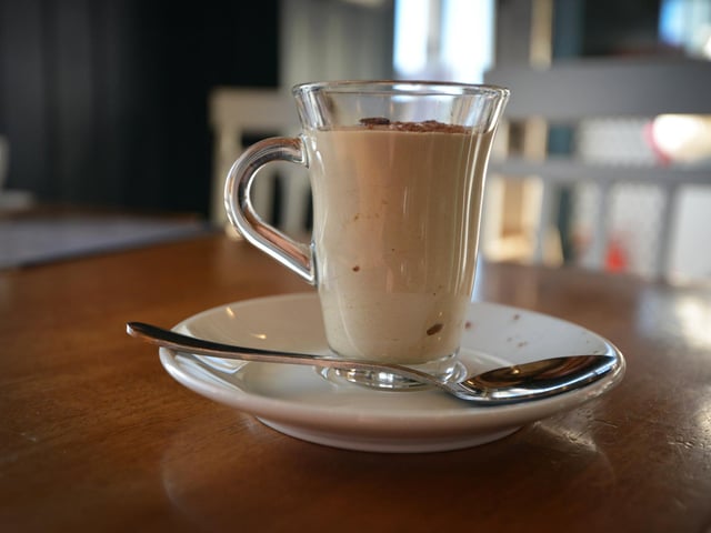 The Crema di Caffé’ iced coffee dessert is sensational