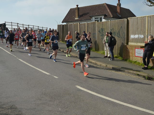 Action in the 2026 Hastings Half Marathon