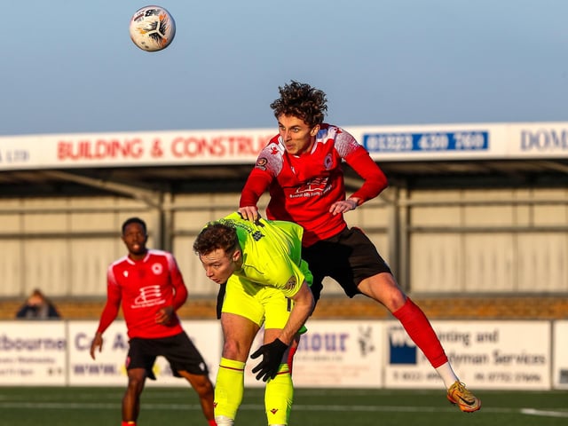 Action from Eastbourne Borough's win over Hungerford Town in the National League South